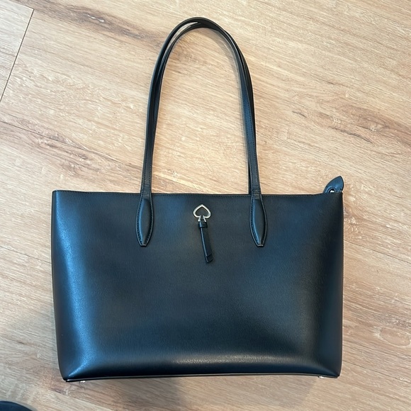 KATE SPADE NEW YORK ADEL LEATHER LARGE TOTE Black - Picture 2 of 10